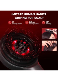 Breo Scalp3 Scalp Massaging Brush, Shiatsu Hair Scalp Massager with IPX7 Waterproof, Cordless Electric Massager for Scalp & Hair, Portable Massager for Head, Deep Massage at Home for Muscle Relax  - Image 3