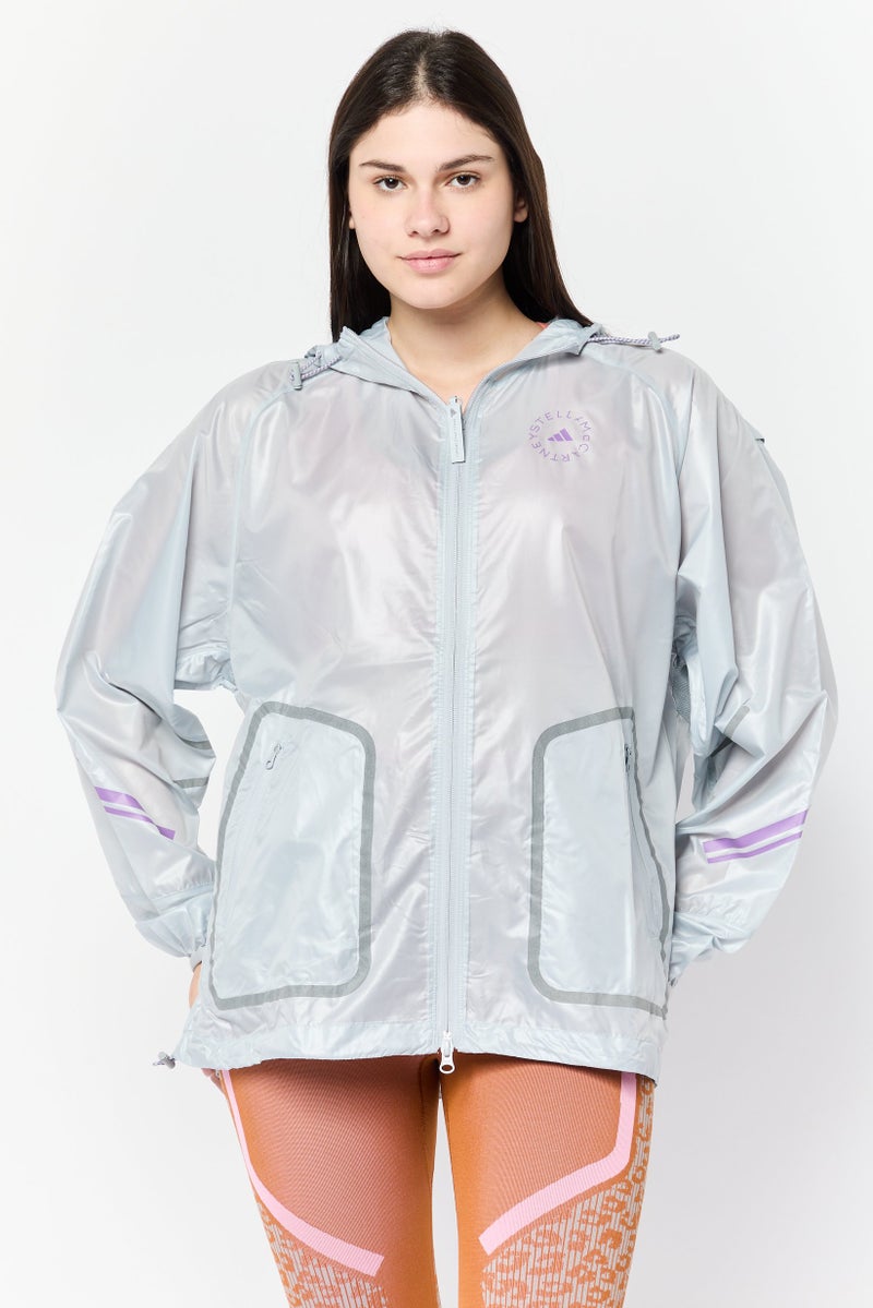 Adidas Adidas by Stella McCartney Women Sportswear Fit Long Sleeve Running Jackets, Grey - Image 1