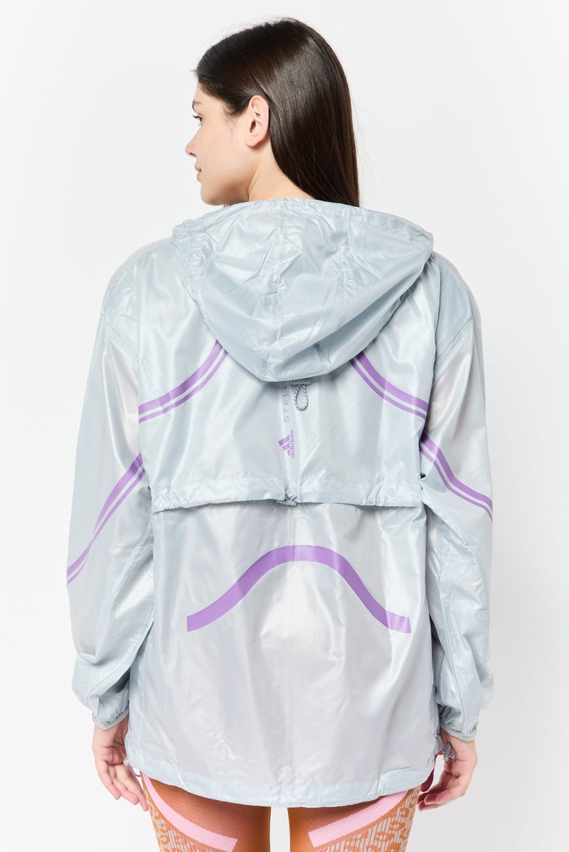 Adidas Adidas by Stella McCartney Women Sportswear Fit Long Sleeve Running Jackets, Grey  - Image 4
