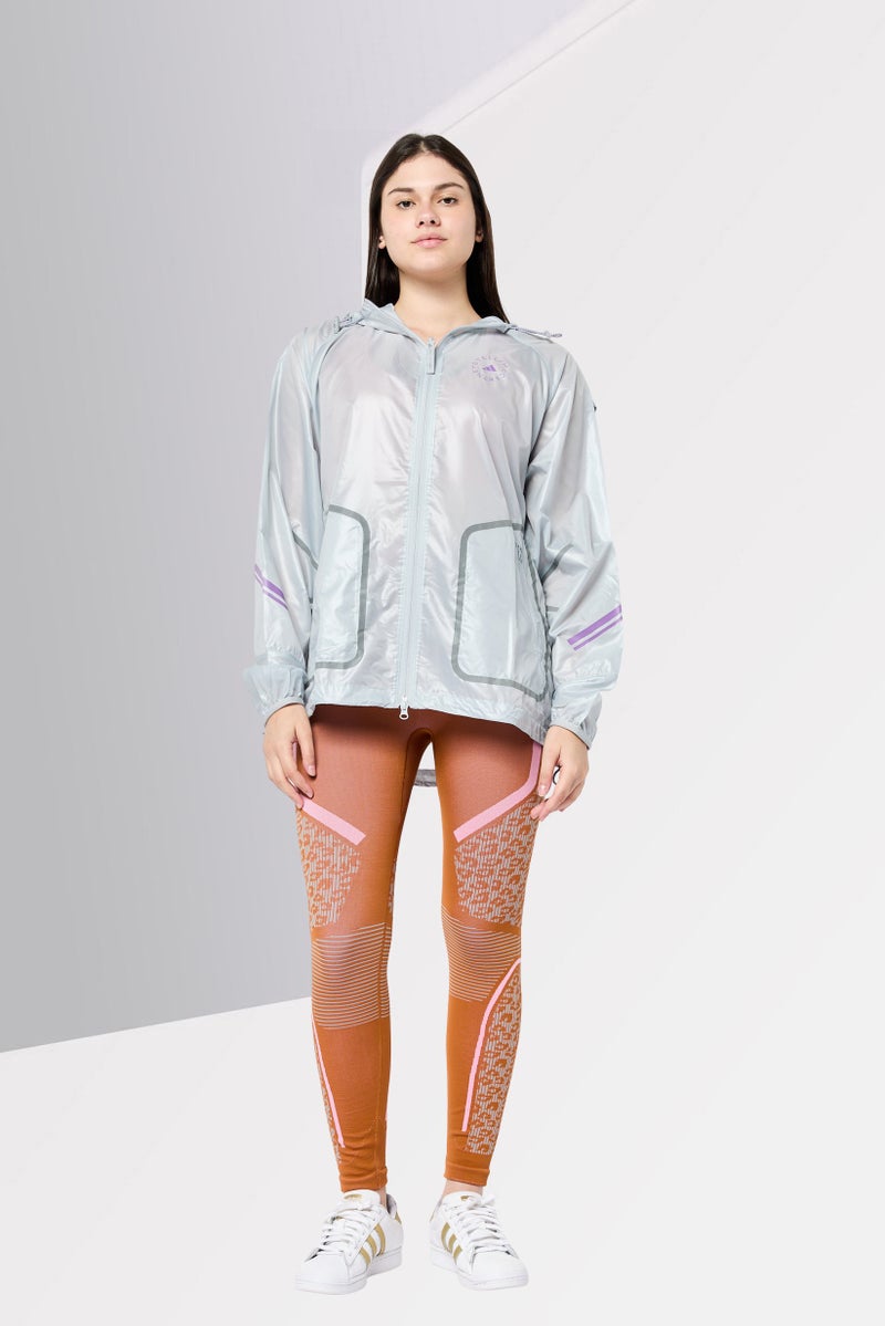 Adidas Adidas by Stella McCartney Women Sportswear Fit Long Sleeve Running Jackets, Grey - Image 2