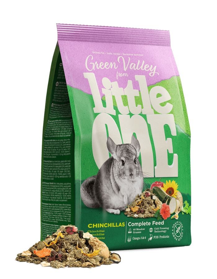 Little One Green Valley Fibrefood for Chinchillas 750g – High Fibre Natural Diet