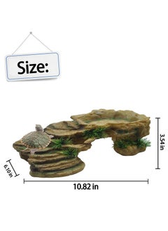 Kathson kathson Turtle Basking Platform,Tortoise Resin Climbing Rock Rectangular Resting Terrace Tank Accessories,Reptiles Dock Hide Cave Habitat Decoration for Bearded Dragon Lizard Geckos Spiders (3 PCS)  - Image 3