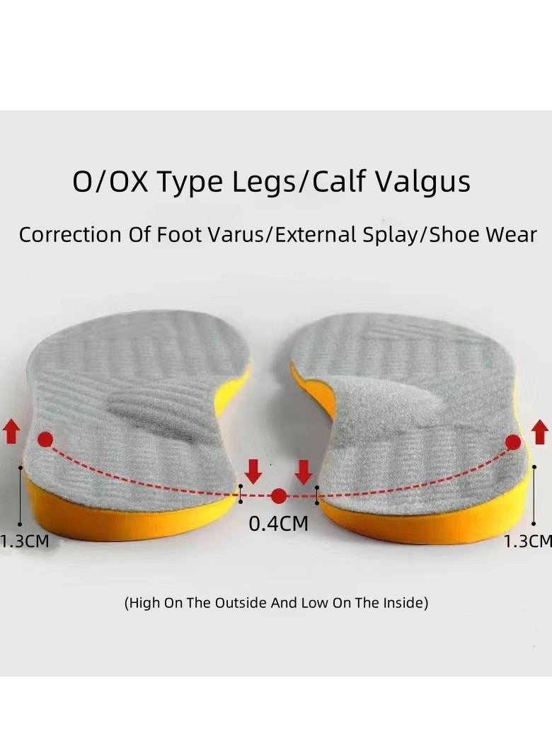 كيو زد [Two-pack] O/OX-Shaped Leg/Calf Valgus/Varus Foot/External Splay Corrective Insole For Men And Women - Image 1