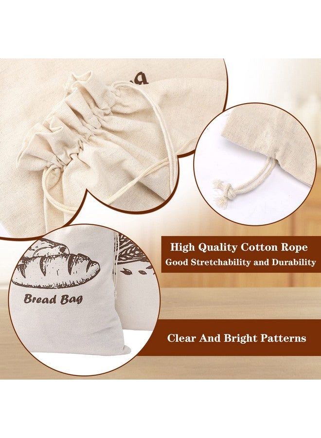 Augshy Bread Bag, 2 Pieces Linen Bread Bags for Homemade Bread Container, 17.5 ×11.5 Inches Unbleached & Reusable Bread Storage, Natural Large Storage for Artisan Bread - Image 3