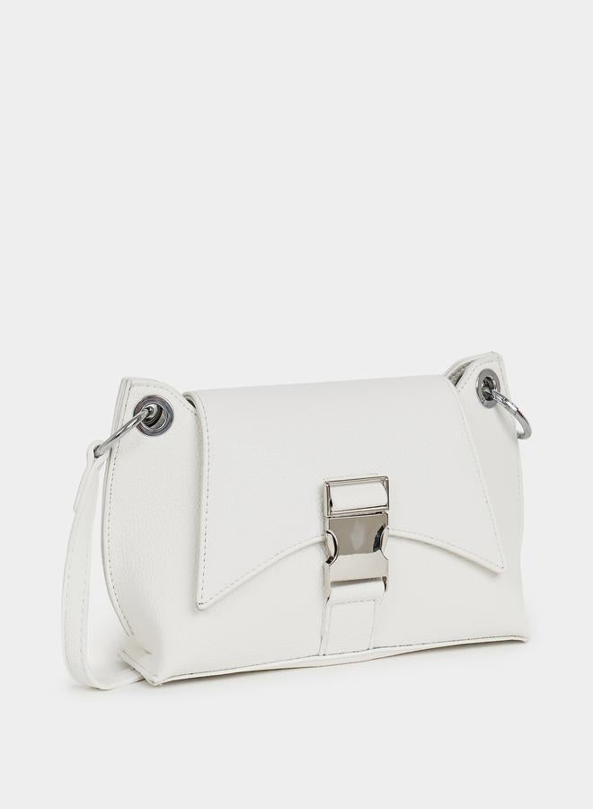 Styli Metal Buckle Detail Flap Crossbody Bag  - Image 1