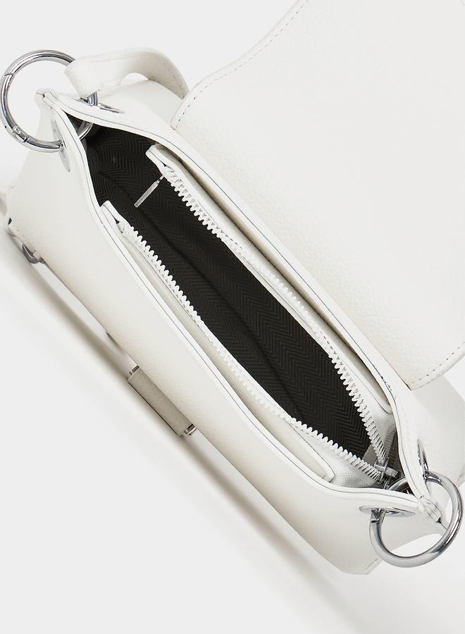 Styli Metal Buckle Detail Flap Crossbody Bag  - Image 3