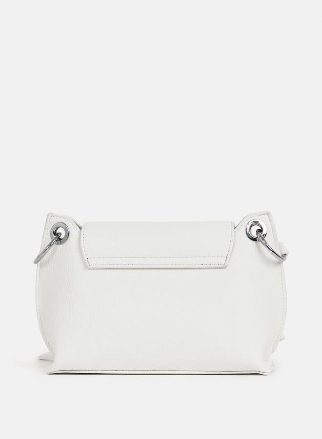 Styli Metal Buckle Detail Flap Crossbody Bag  - Image 2