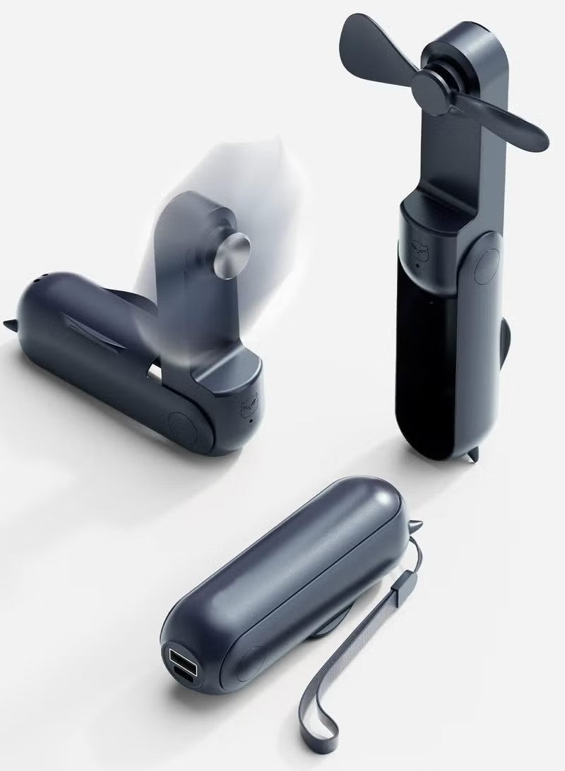 GALUIN Outdoor handheld fan with USB charging function, three-speed wind power, table small fan - Image 2