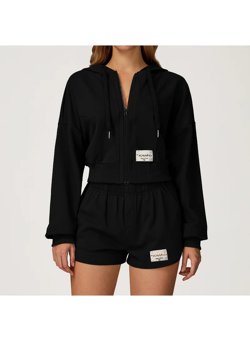 KAWN.YOGA Licorice-Black Loose Fit Jacket for Women | Best Price UAE
