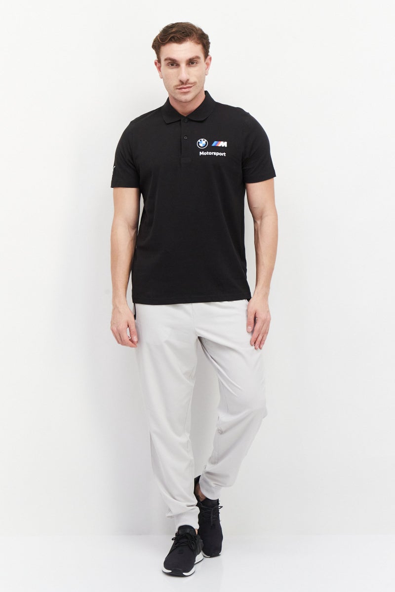 PUMA قميص بولو قصير الأكمام للتدريب من بومّا × بي إم دبليو للرياضة للرجال، أسود - Image 2