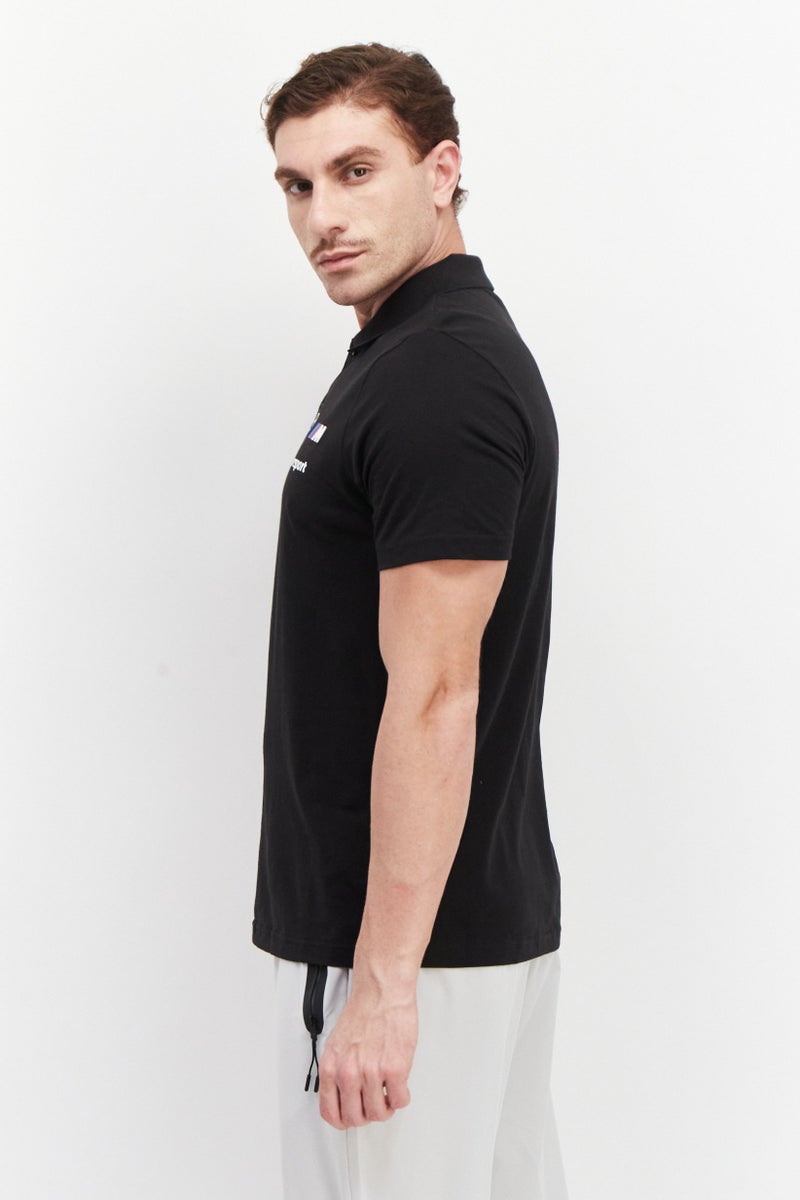 PUMA قميص بولو قصير الأكمام للتدريب من بومّا × بي إم دبليو للرياضة للرجال، أسود - Image 4