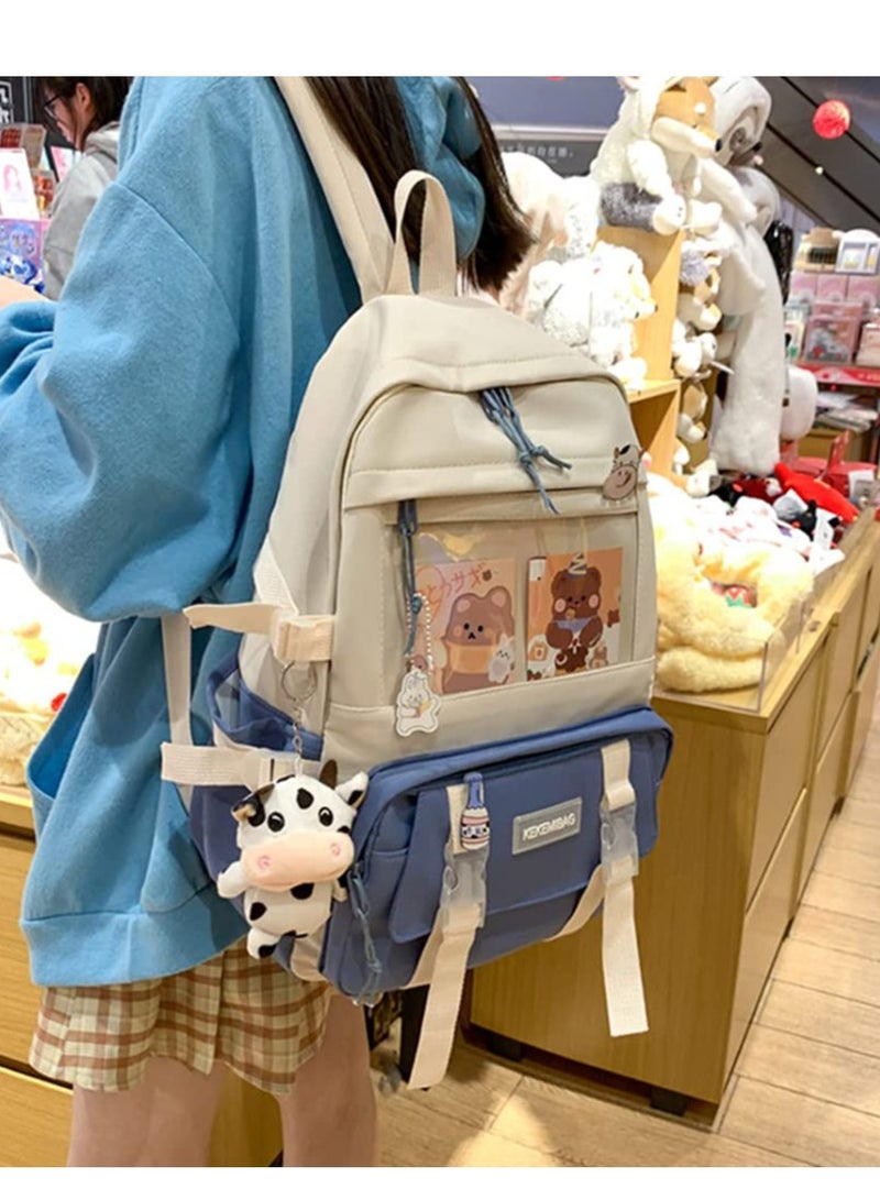 KASTWAVE Student Kawaii Backpacks For Teen Girls, Fashion   Bookbag, Kawaii Backpack with Kawaii Pin and Accessories,   Kawaii Backpack for School (1 pendant)… - Image 2