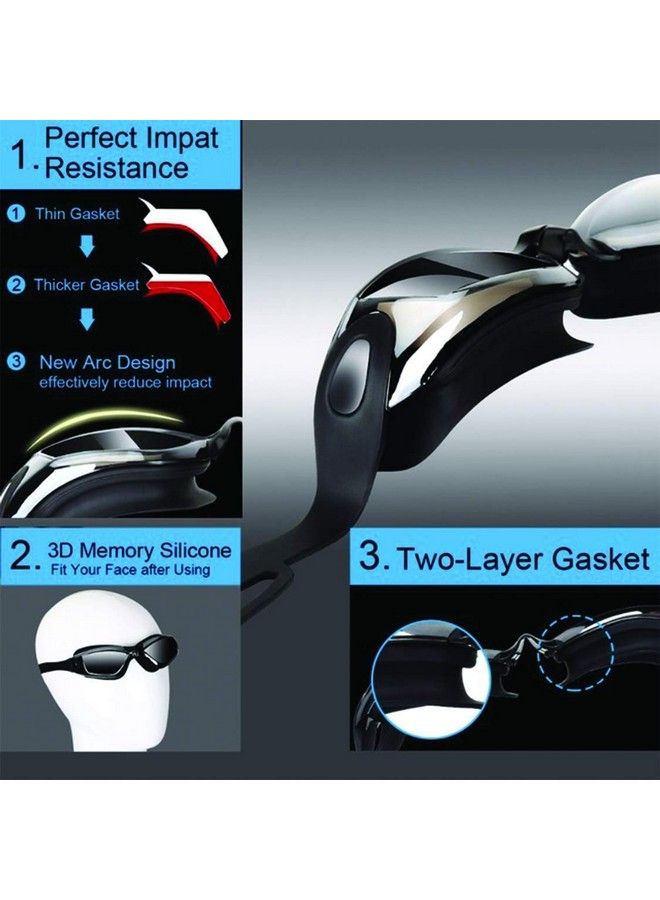 AREO Adults Mens Womens Kids Adjustable Silicon Swimming Goggle Non Fogging Anti Uv Eye Protection Swim Kids Swimming Goggle - Image 4