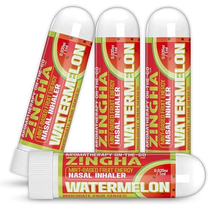 Z!NGHA Natural Aromatherapy Nasal Stick Boost Focus & Enhance Breathing | Portable Sinus Relief & Relaxation Nasal Inhaler Stick | Essential Oil Blend for Stress and Congestion (Watermelon) - Image 2