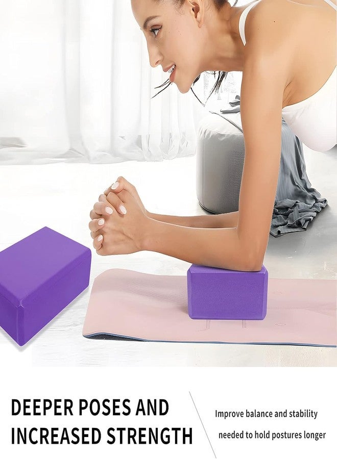S SMITEX Smitex Set of 2 Non Toxic Yoga Block Non Slip Yoga Brick Sports Fitness Workout Pilates Brick Brick for Home Gym Workout Exercise Tool Stretching aid for Body Fitness Exercise (Multicolour/Small) - Image 4