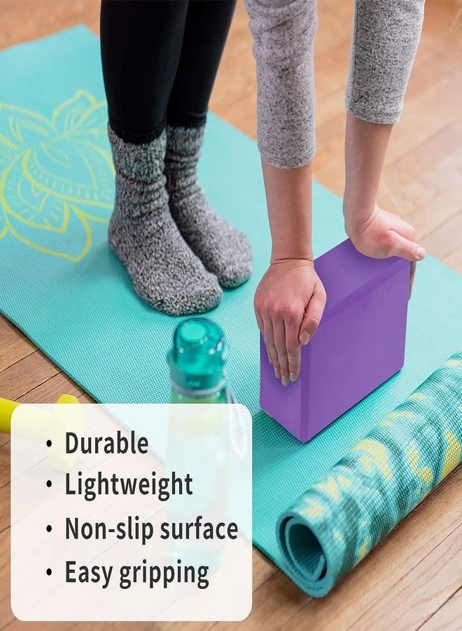 S SMITEX Smitex Set of 2 Non Toxic Yoga Block Non Slip Yoga Brick Sports Fitness Workout Pilates Brick Brick for Home Gym Workout Exercise Tool Stretching aid for Body Fitness Exercise (Multicolour/Small) - Image 5