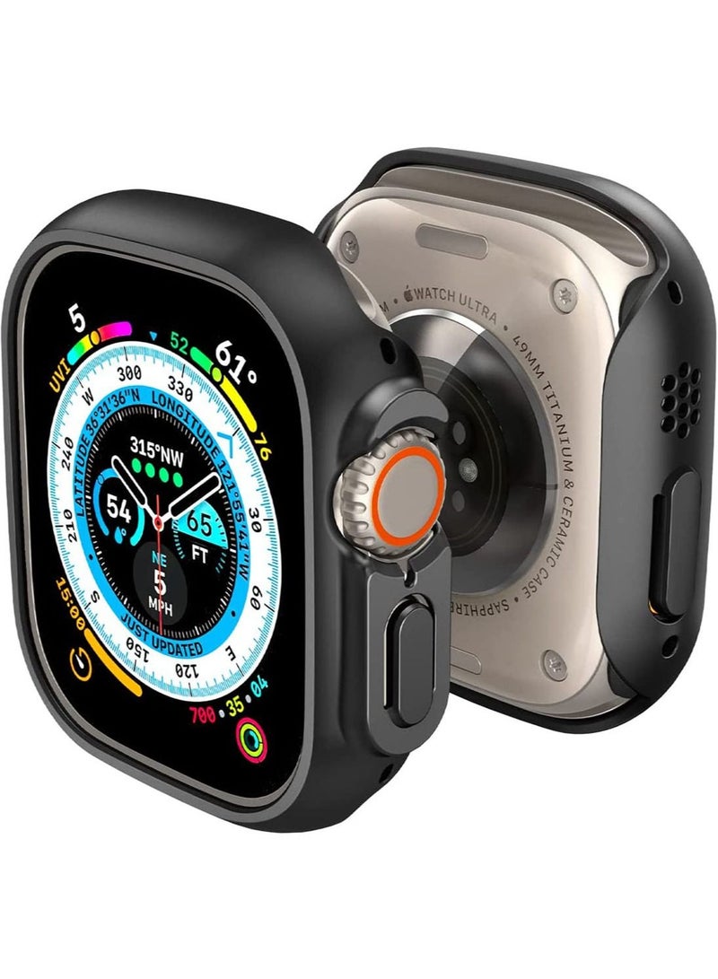 Spigen Thin Fit for Apple Watch Ultra 3/2/1 Apple Watch Ultra 49mm Case Cover - Black - Image 1