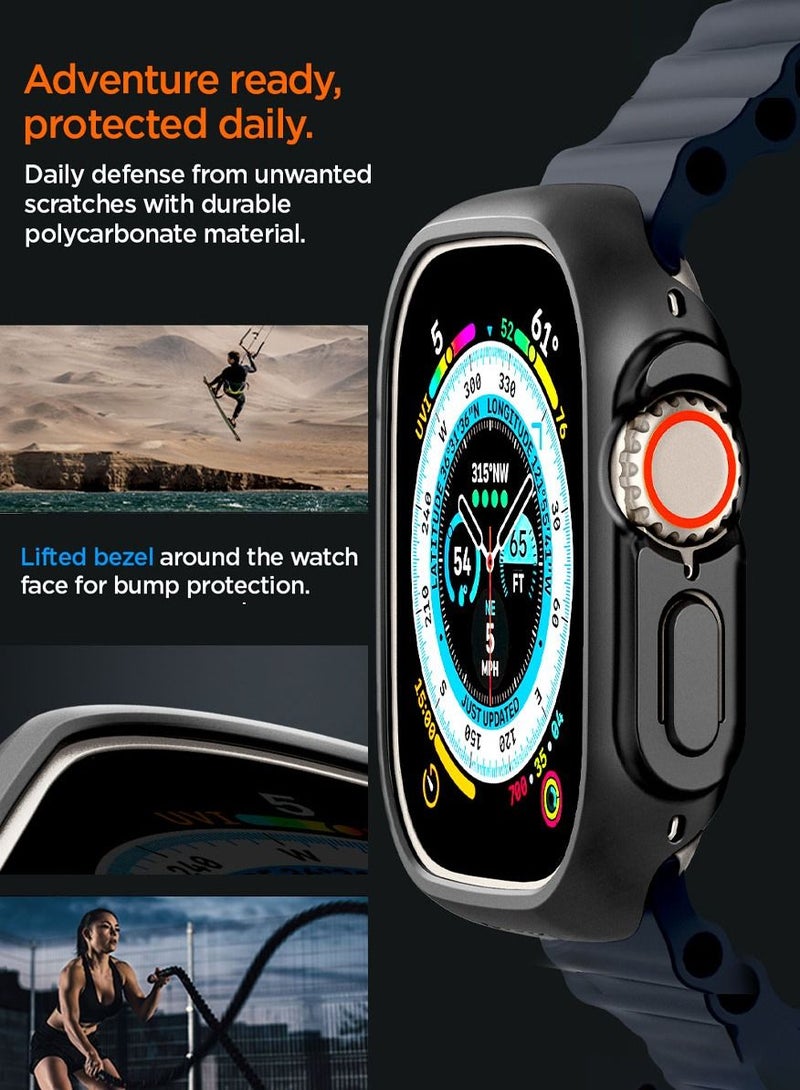 Spigen Thin Fit for Apple Watch Ultra 3/2/1 Apple Watch Ultra 49mm Case Cover - Black - Image 4