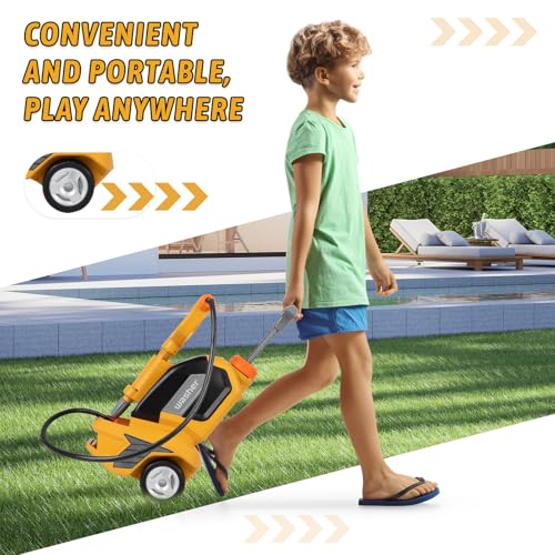 EP EXERCISE N PLAY Kids Clean Car - Kids Car Washer Toys with Scraper Sponge Towel - Toddler Pretend Playing Tools Car Wash Gun Manual Pressure - Role Playing Toy Gift for Boys Girls - Image 3