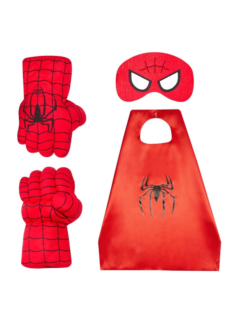 Fanski Plush Boxing Gloves with Cape and Blindfold, Incredible Pink Punch, Safe and Damage-Free Set, Birthday Festive Party Picks - Image 1