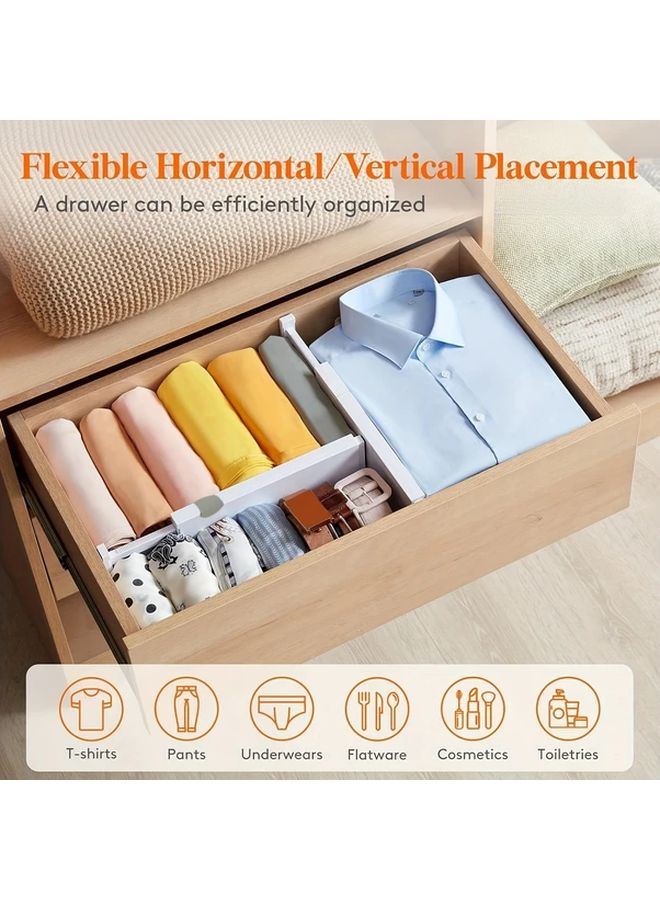 White Expandable Drawer Dividers Adjustable Organizer For Home Storage 1pc - Image 5
