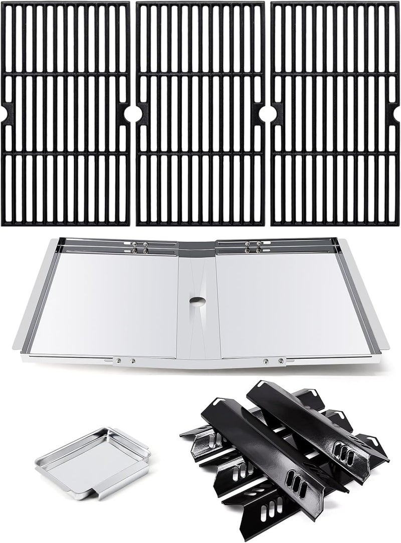 Adviace Replacement Parts for Dyna-Glo DGF510SBP DGF510SSP, Drip Pan Grease Tray & Grill Grates & Heat Tents for Dyna Glo DGF510SBP 5 Burner Grill - Image 1