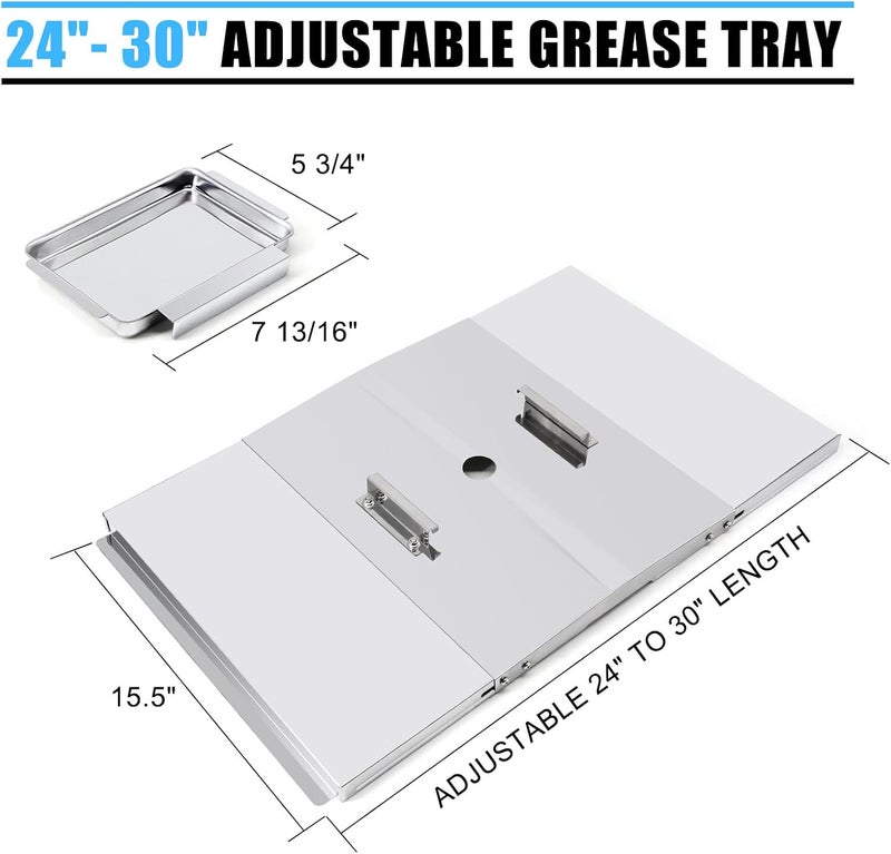 Adviace Replacement Parts for Dyna-Glo DGF510SBP DGF510SSP, Drip Pan Grease Tray & Grill Grates & Heat Tents for Dyna Glo DGF510SBP 5 Burner Grill - Image 5