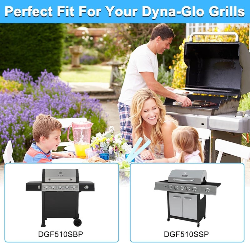 Adviace Replacement Parts for Dyna-Glo DGF510SBP DGF510SSP, Drip Pan Grease Tray & Grill Grates & Heat Tents for Dyna Glo DGF510SBP 5 Burner Grill - Image 2