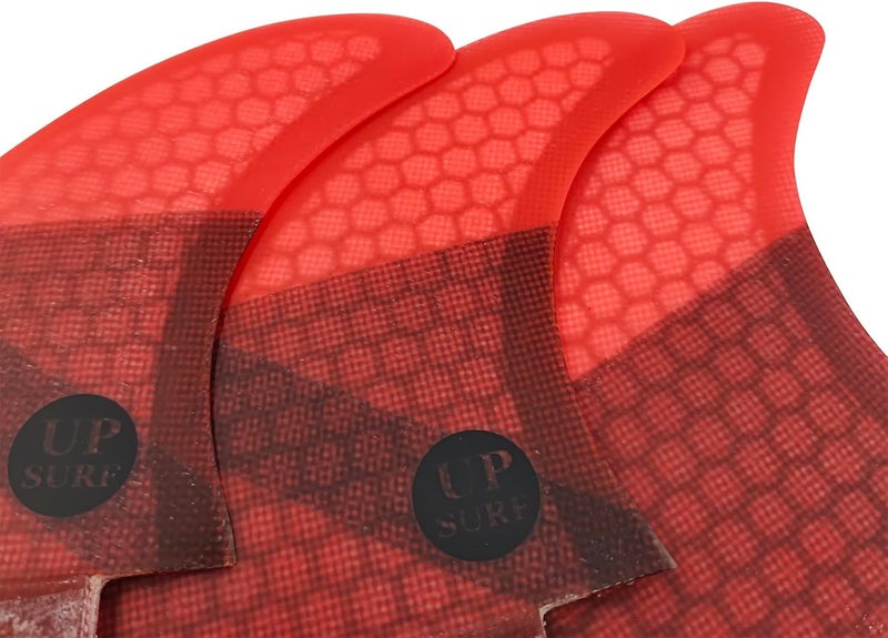 UP SURF Surfing 3fins S Size Double Tabs Surfboard Fins Base Tri fins Surfboard Thrusters Fiberglass Honeycomb - Image 4
