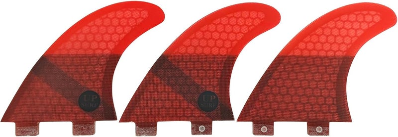 UP SURF Surfing 3fins S Size Double Tabs Surfboard Fins Base Tri fins Surfboard Thrusters Fiberglass Honeycomb - Image 2