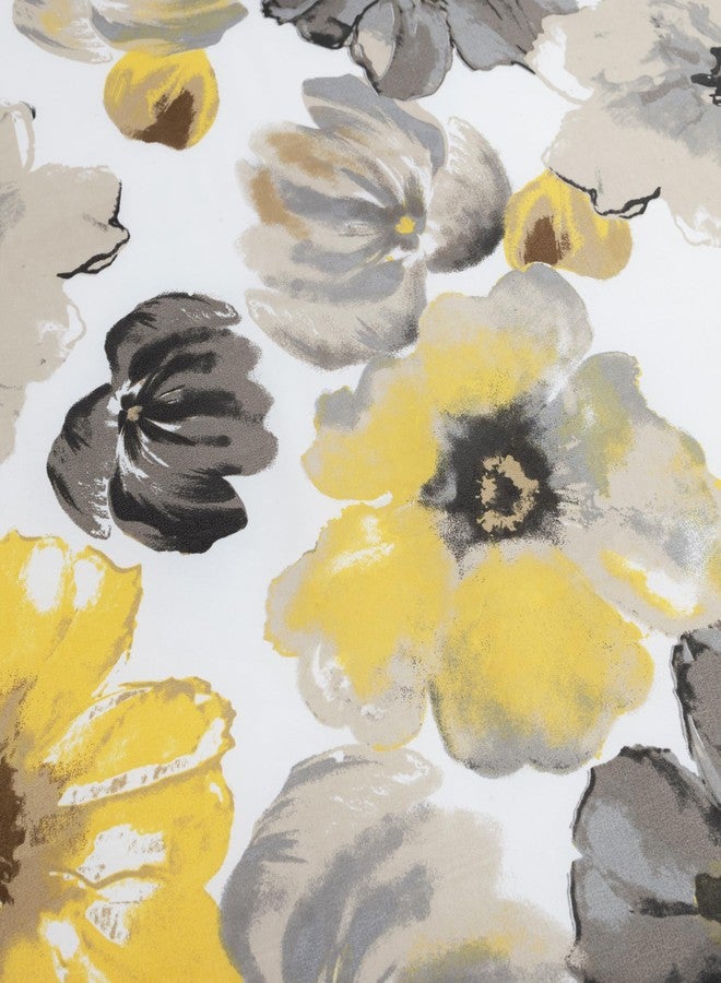 Lush Decor Leah Soft Floral Sheet Set, 6 Piece Set, Queen, Yellow & Gray- Queen Size Sheet Set - Printed Bedding - Watercolor Florals - Farmhouse Décor - Image 3