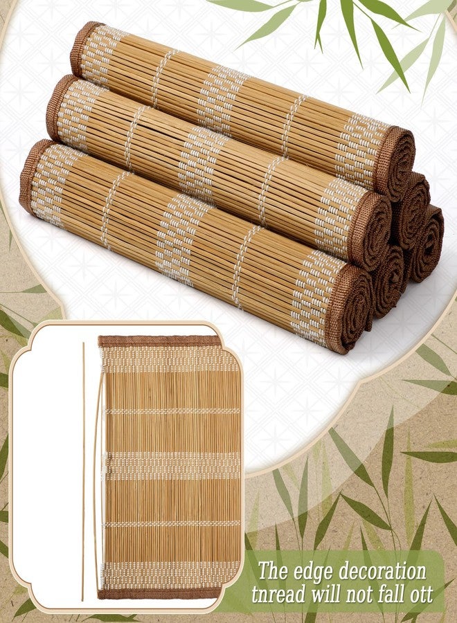 Pickmesh Bamboo Table Mats Set of 8, 18'' x 12'' Bamboo Table Mats Set, Natural Anti-Slip Placemats for Dining Table Room and Kitchen - Image 5
