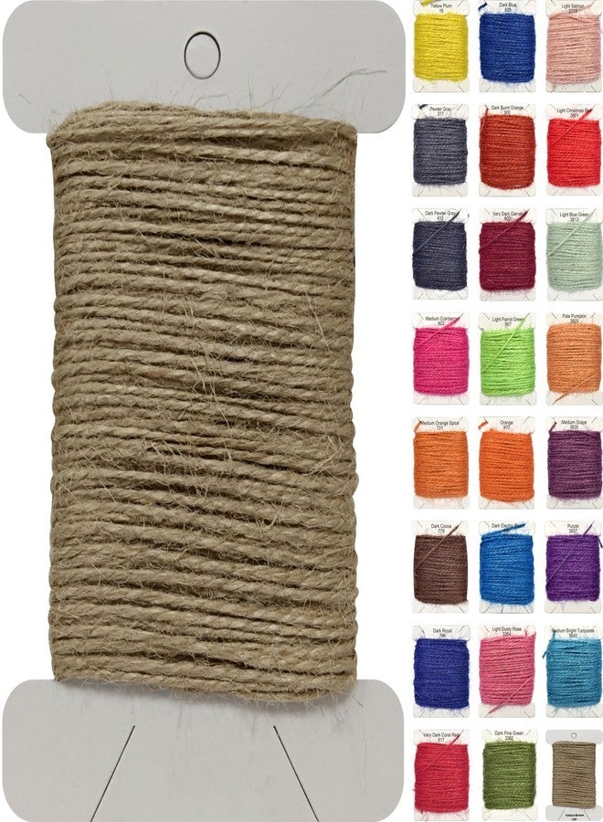 QCZKB Jute Twine 10yards Long Twine String for Crafts Gift Wrapping Packing Gardening Crochet Knitting Macrame Decor (Yellow Brown) - Image 1