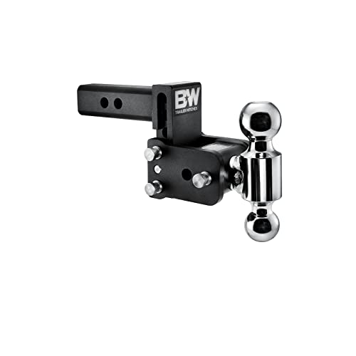 B&W Trailer Hitches وصلة سحب قابلة للتعديل من B&W - تناسب موصل 2 بوصة، كرة مزدوجة (2 بوصة × 2-5/16 بوصة)، انخفاض 3 بوصات، 10,000 GTW - TS10033B - Image 1