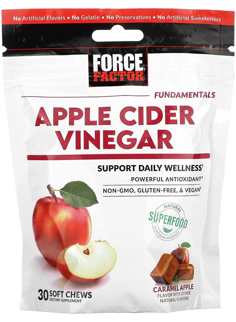 Force Factor Apple Cider Vinegar Caramel Apple 30 Soft Chews