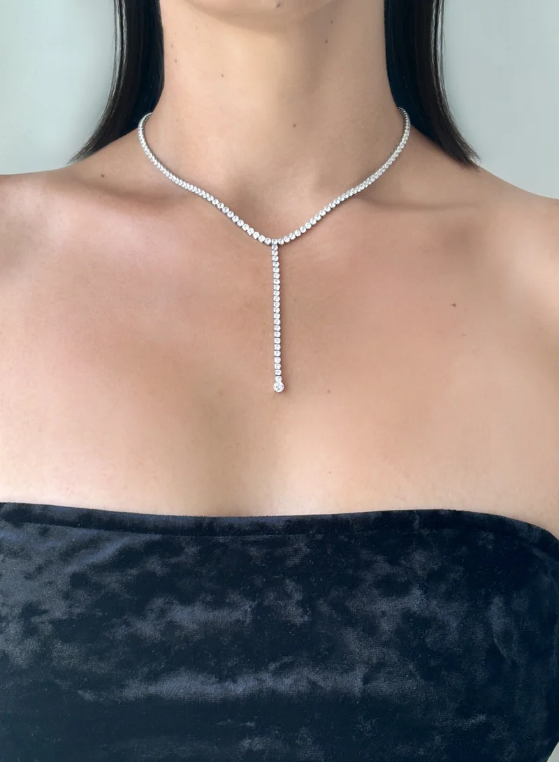 هزمير جولري Nostalgia Sparkle Y Necklace