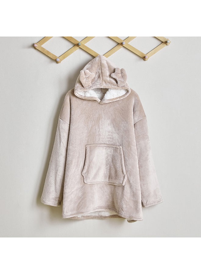 Home Box Playland Deer Flannel Hooded Bathrobe 63 x 75 cm  - Image 1