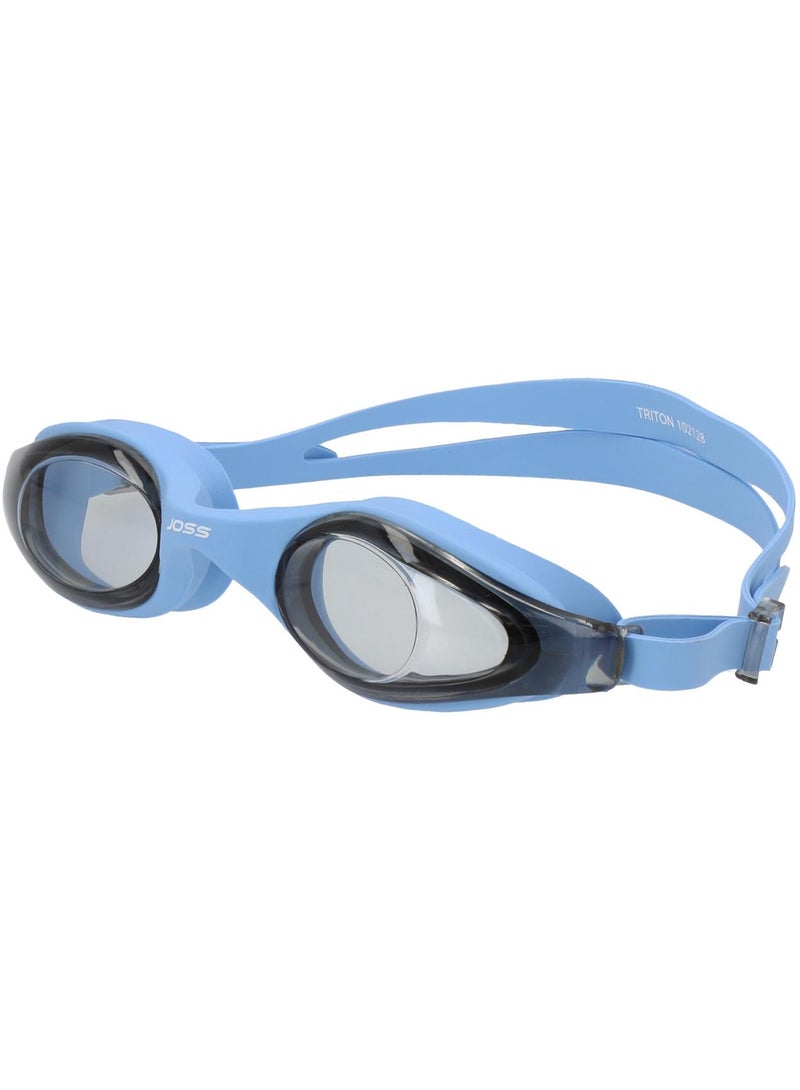 Joss Triton Adult Swimming Goggles – Light Blue, One Size, Anti-Fog, UV Protection, Adjustable Strap for Secure Fit, Ideal for Pool and Open Water Swimming - Image 1