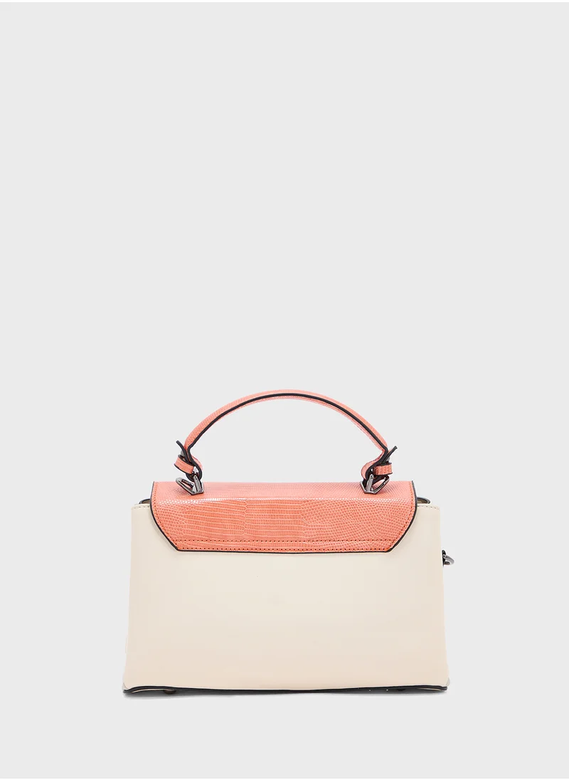 ELLA Metal Clasp Satchel Bag