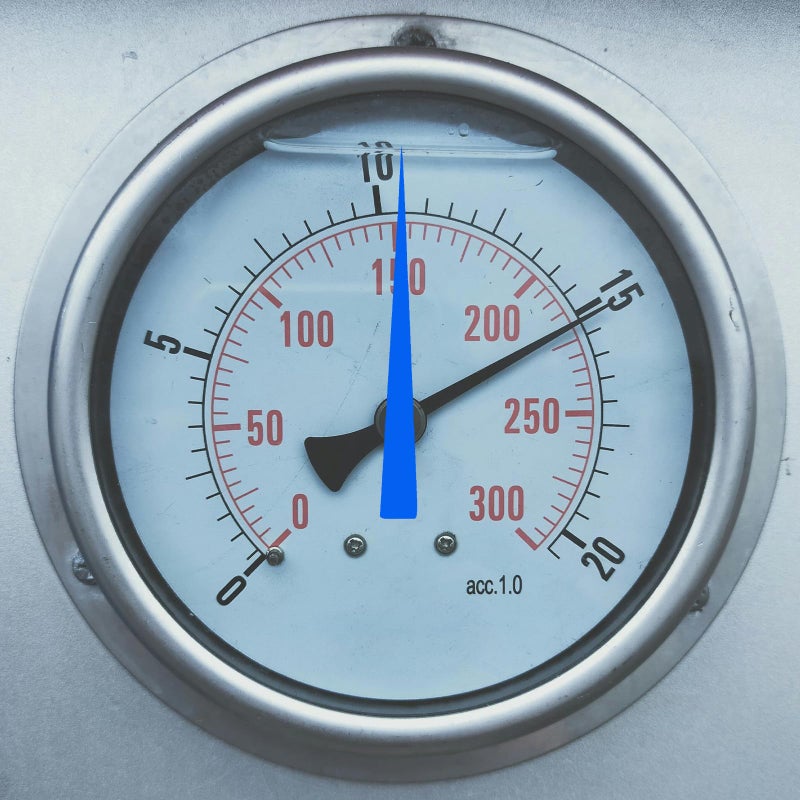 Blue Waterproof Reflective Arrow Pointer Stickers For Pressure Gauge 5X50Mm 100pcs - Image 5