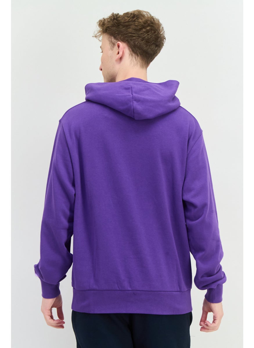 Champion Men Sportswear Fit Outdoors Hooded Sweatshirt, Purple  - Image 3