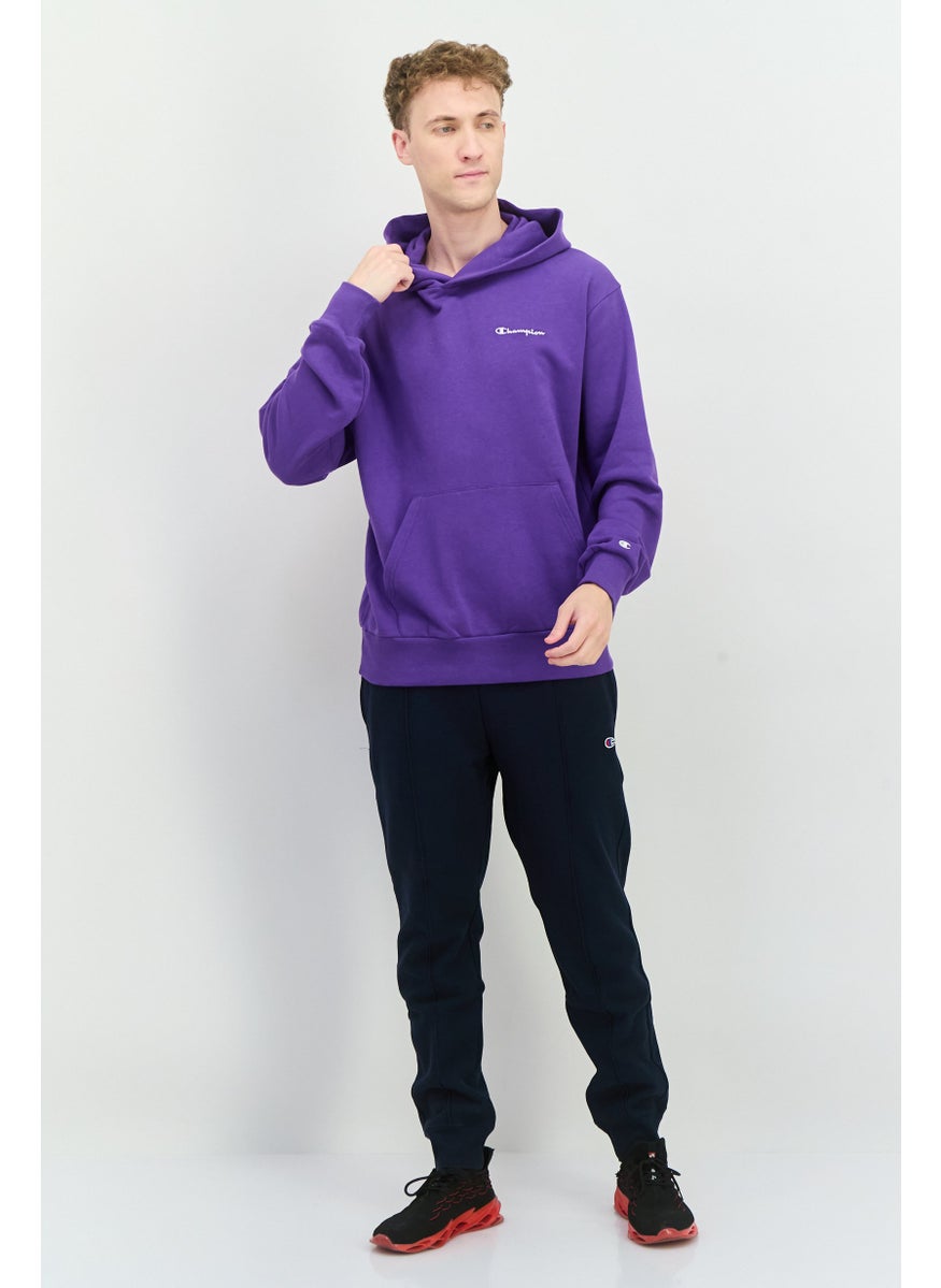 Champion Men Sportswear Fit Outdoors Hooded Sweatshirt, Purple  - Image 4