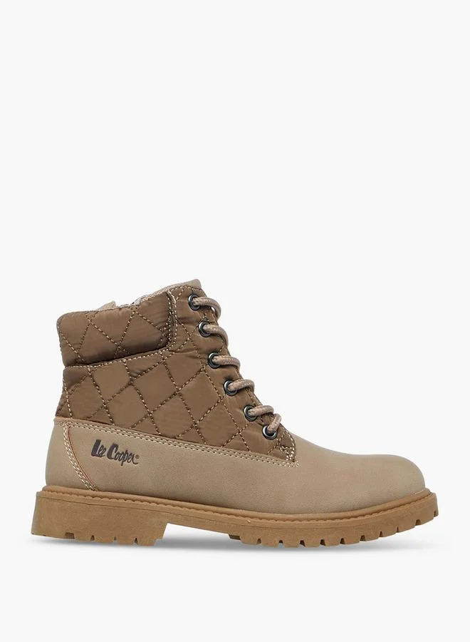 لي كوبر Boys' Quilted Ankle Boots With Zip Closure