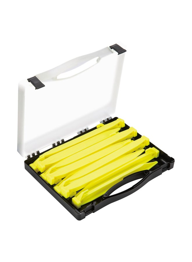 السنيدي طقم أوتاد خيمة، أطناب، اصفر، طقم 14 قطع مقاس 22 سم - Image 1