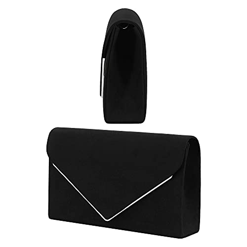 Naimo Suede Evening Bag Clutch Handbag Velvet Flap Envelope Clutches Wedding Party Prom Bridal Purse - Image 4