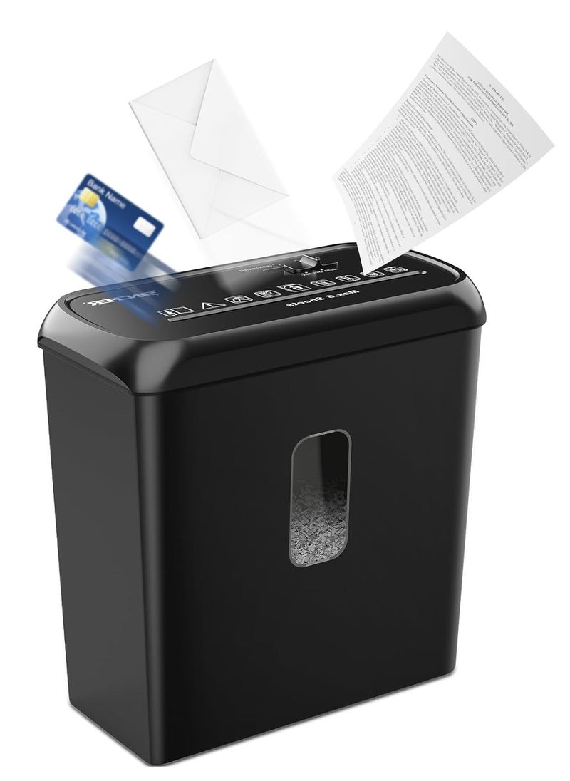 SINCHER SCH06 Cross-Cut Paper Shredder - 6-Sheet Capacity, Shreds CDs and Credit Cards, Portable Handle, 11L Waste Bin - Ideal for Home or Office  - Image 1