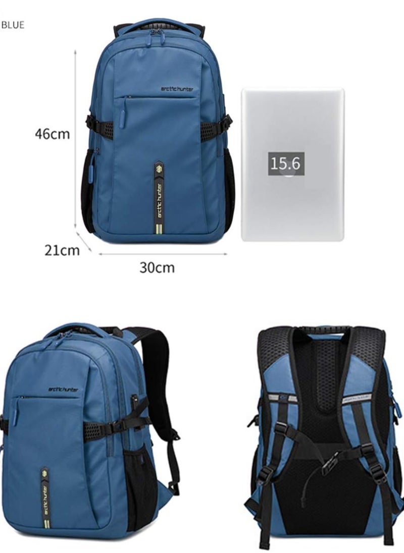 Classic Laptop Travel Backpack, Large Professional Waterproof Bag with USB Charging and Headset Port for Men, Blue - pzsku/ZAFF9CEA7E1588957BC49Z/45/_/1701453217/5132e672-afc1-4b4f-be96-ff32eb17f33b