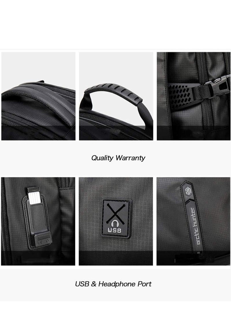 Classic Laptop Travel Backpack, Large Professional Waterproof Bag with USB Charging and Headset Port for Men, Blue - pzsku/ZAFF9CEA7E1588957BC49Z/45/_/1701453233/6c4245fd-319b-46ba-8488-1b7cf4855013