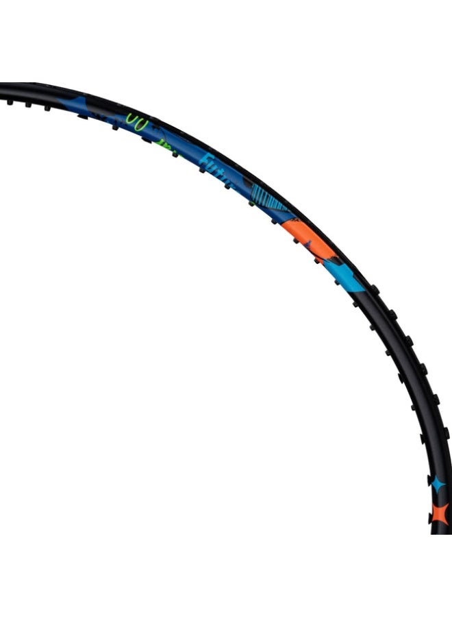 Li-Ning مضرب كرة الريشة لي-نينج أكسفورس للأطفال - مشدود (أسود/أزرق) مع غطاء - Image 3