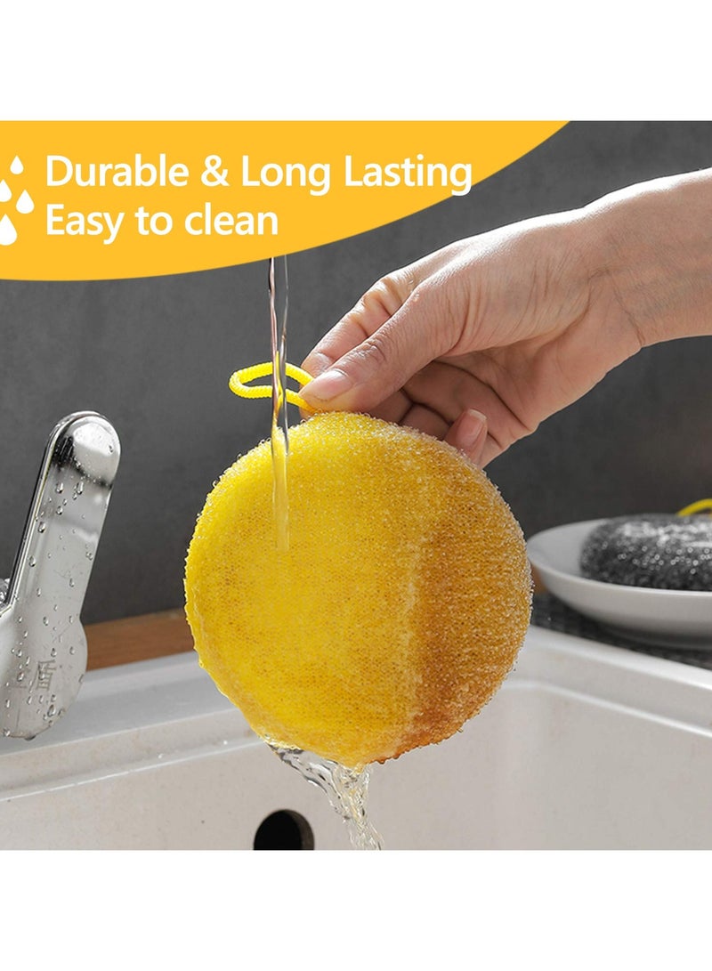 Cobest 8 Pack Scrub Sponges Efficient and Long Lasting for Non Scratch Kitchen Cleaning Multi Purpose Microfiber Dishwashing Sponge for Dishes - Image 5